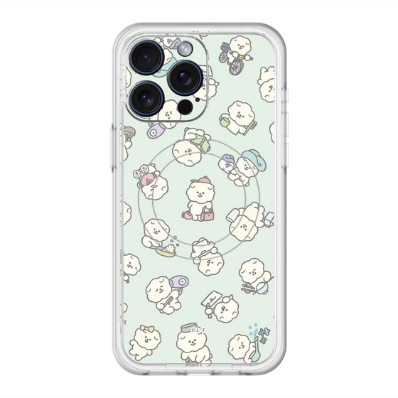Slim Protection Premium Case with MagSafe［ Mossari Mosao - Lots of Mosao - Green ］