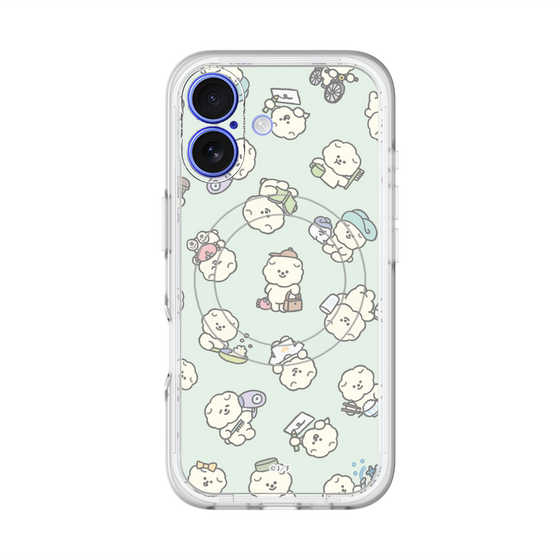 Slim Protection Premium Case with MagSafe［ Mossari Mosao - Lots of Mosao - Green ］
