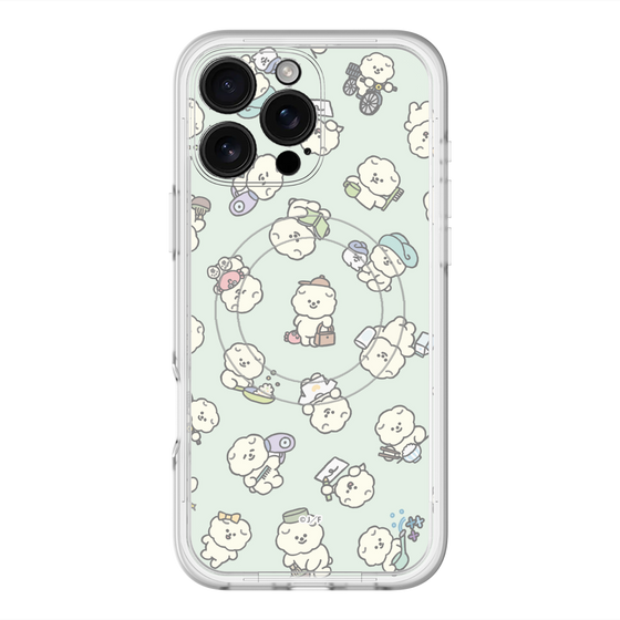 Slim Protection Premium Case with MagSafe［ Mossari Mosao - Lots of Mosao - Green ］