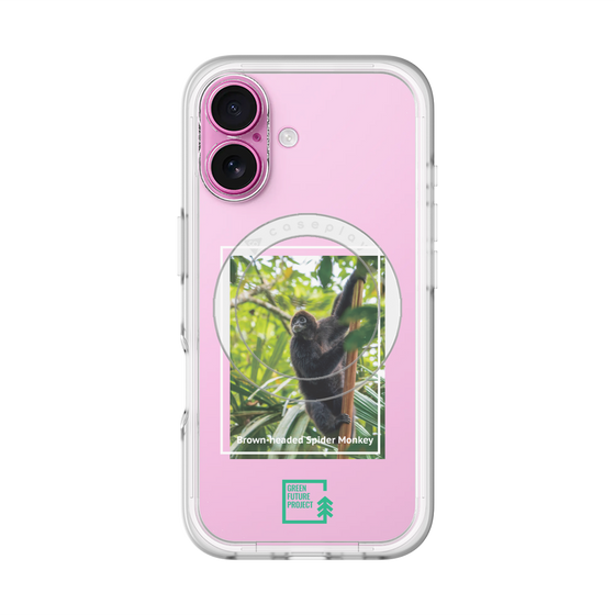 Slim Protection Premium Case with MagSafe［ Green Future Project - Brown-headed Spider Monkey ］