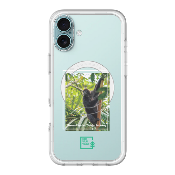 Slim Protection Premium Case with MagSafe［ Green Future Project - Brown-headed Spider Monkey ］