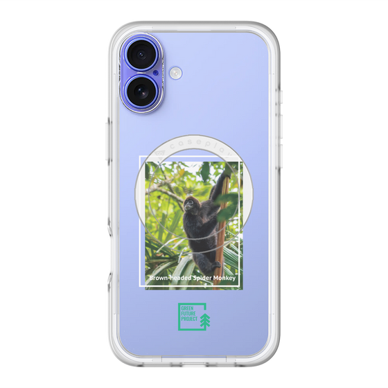 Slim Protection Premium Case with MagSafe［ Green Future Project - Brown-headed Spider Monkey ］