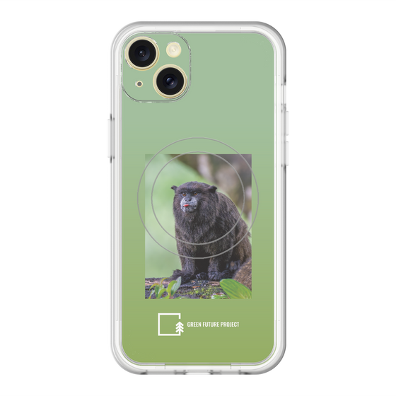 Slim Protection Premium Case with MagSafe［ Green Future Project - Black-mantled Tamarin ］