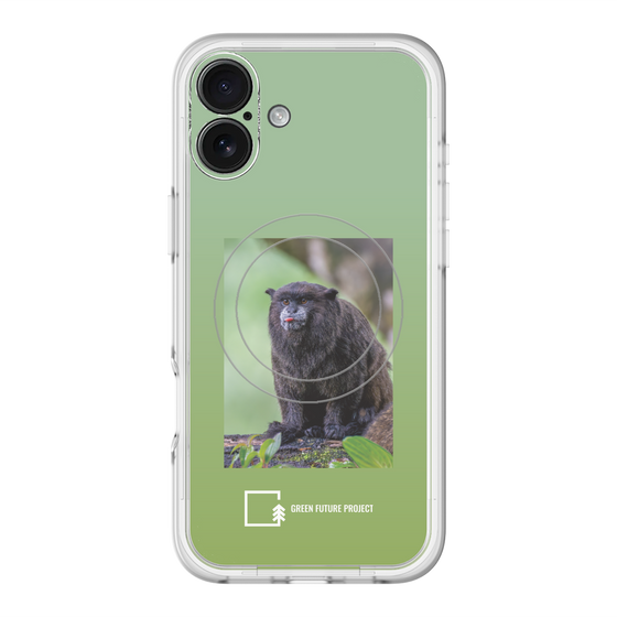 Slim Protection Premium Case with MagSafe［ Green Future Project - Black-mantled Tamarin ］