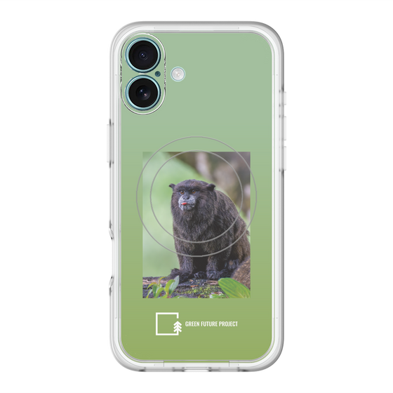 Slim Protection Premium Case with MagSafe［ Green Future Project - Black-mantled Tamarin ］