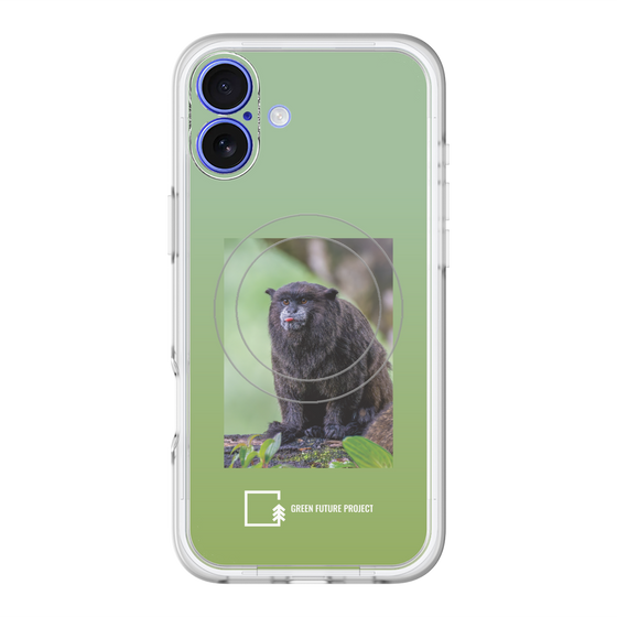 Slim Protection Premium Case with MagSafe［ Green Future Project - Black-mantled Tamarin ］