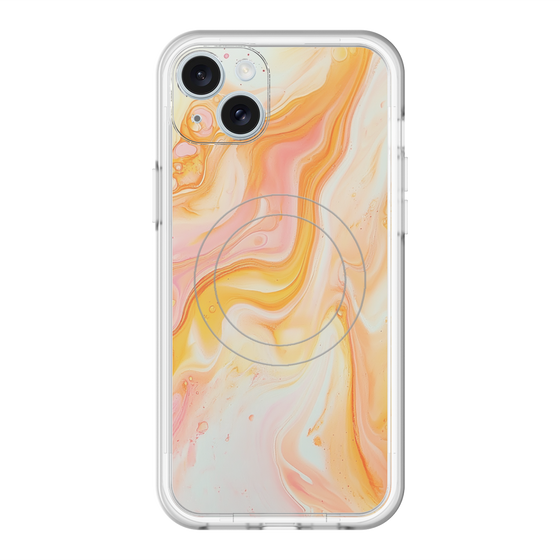 Slim Protection Premium Case with MagSafe［ Color Rain - Original - Tangerine Mist ］