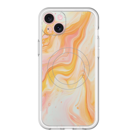 Slim Protection Premium Case with MagSafe［ Color Rain - Original - Tangerine Mist ］