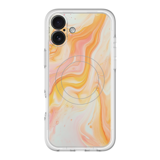 Slim Protection Premium Case with MagSafe［ Color Rain - Original - Tangerine Mist ］