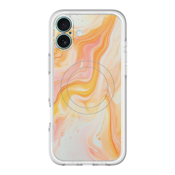 Slim Protection Premium Case with MagSafe［ Color Rain - Original - Tangerine Mist ］