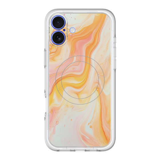 Slim Protection Premium Case with MagSafe［ Color Rain - Original - Tangerine Mist ］