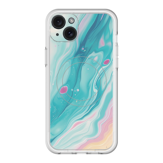 Slim Protection Premium Case with MagSafe［ Color Rain - Original - Serene Wave ］