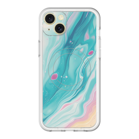 Slim Protection Premium Case with MagSafe［ Color Rain - Original - Serene Wave ］