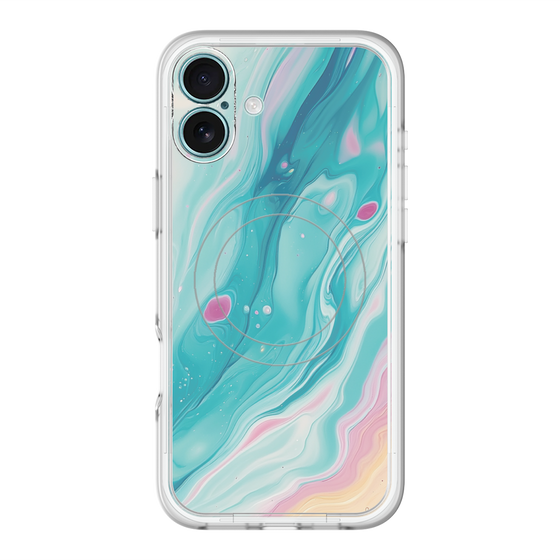 Slim Protection Premium Case with MagSafe［ Color Rain - Original - Serene Wave ］