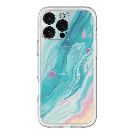 Slim Protection Premium Case with MagSafe［ Color Rain - Original - Serene Wave ］