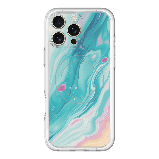 Slim Protection Premium Case with MagSafe［ Color Rain - Original - Serene Wave ］