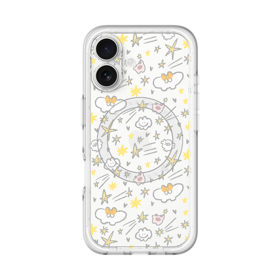 Slim Protection Premium Case with MagSafe［ Mokumoku-chan - Stars ］