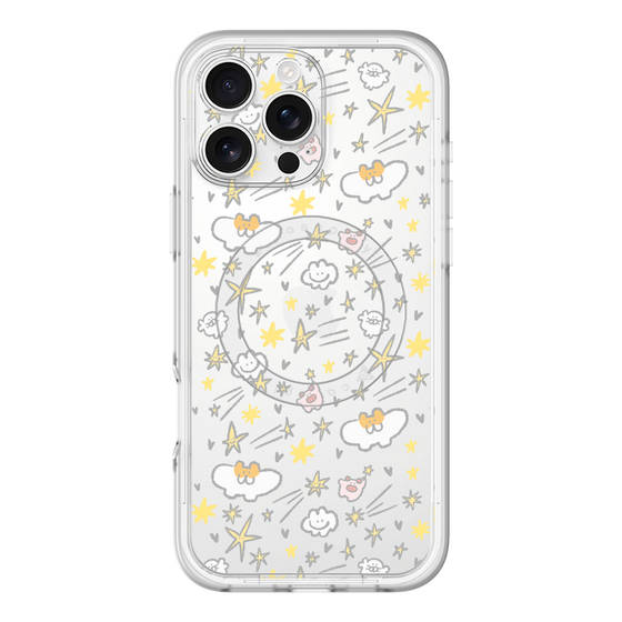 Slim Protection Premium Case with MagSafe［ Mokumoku-chan - Stars ］