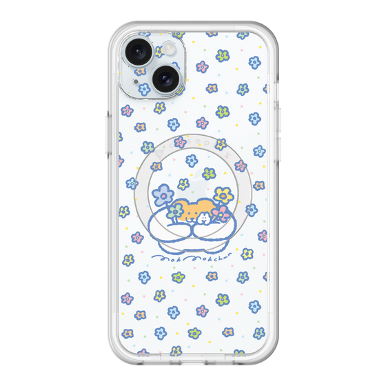 Slim Protection Premium Case with MagSafe［ Mokumoku-chan - Flowers ］