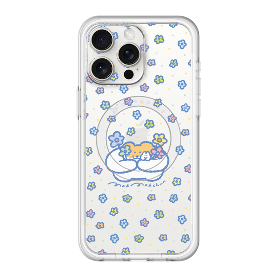 Slim Protection Premium Case with MagSafe［ Mokumoku-chan - Flowers ］