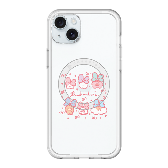 Slim Protection Premium Case with MagSafe［ Mokumoku-chan - Ribbons ］