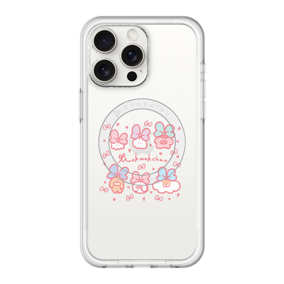 Slim Protection Premium Case with MagSafe［ Mokumoku-chan - Ribbons ］