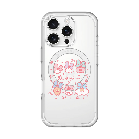 Slim Protection Premium Case with MagSafe［ Mokumoku-chan - Ribbons ］
