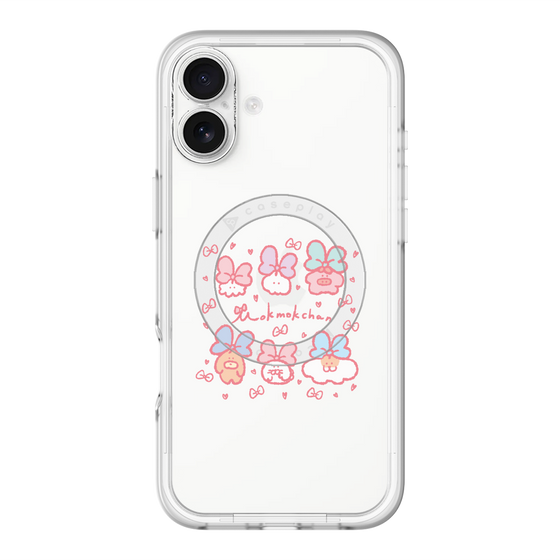 Slim Protection Premium Case with MagSafe［ Mokumoku-chan - Ribbons ］