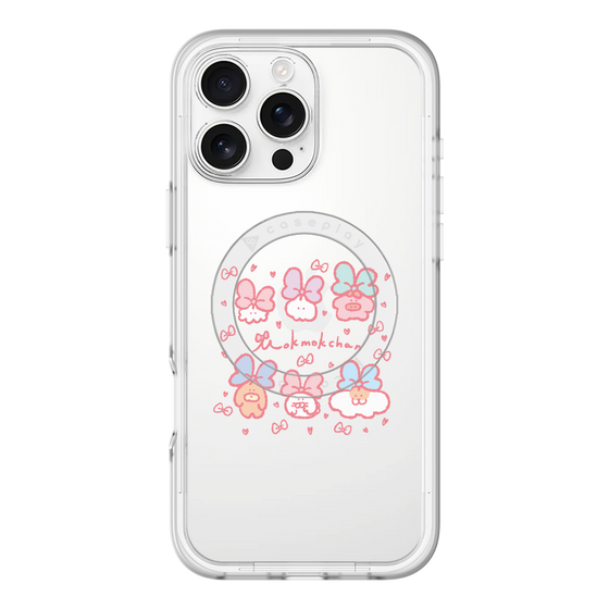 Slim Protection Premium Case with MagSafe［ Mokumoku-chan - Ribbons ］