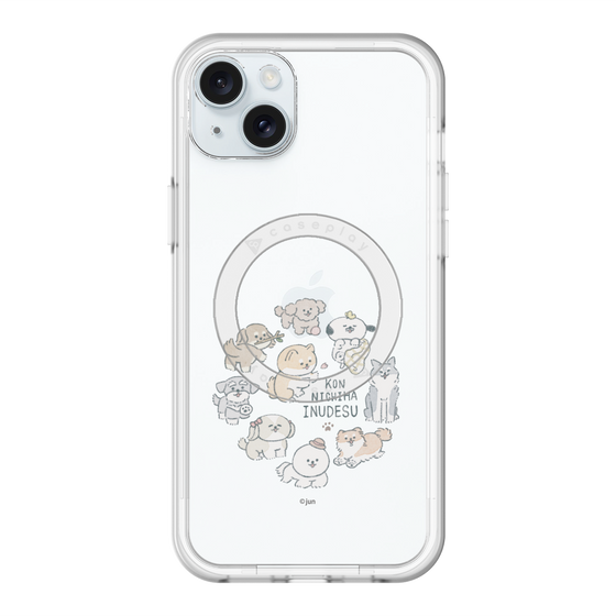 Slim Protection Premium Case with MagSafe［ Hello, It's Dog - All Together - Clear ］