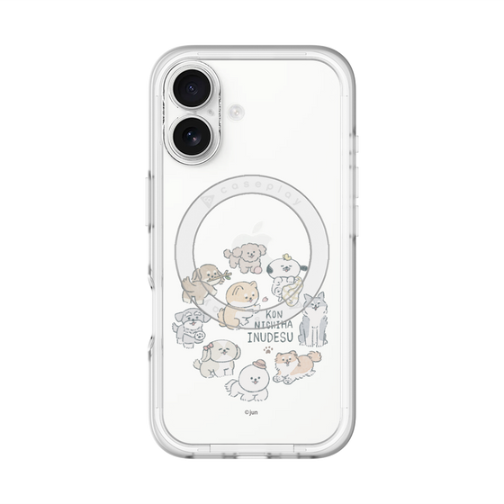 Slim Protection Premium Case with MagSafe［ Hello, It's Dog - All Together - Clear ］