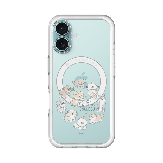 Slim Protection Premium Case with MagSafe［ Hello, It's Dog - All Together - Clear ］