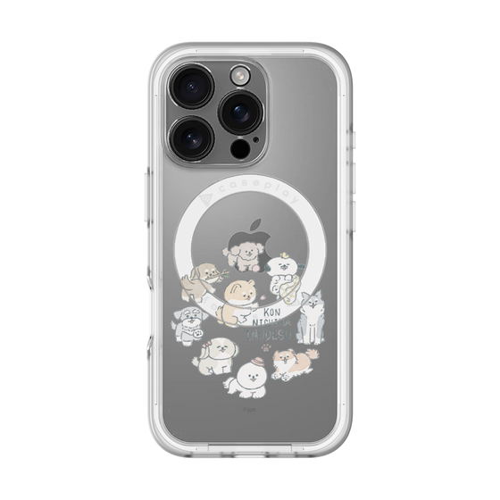 Slim Protection Premium Case with MagSafe［ Hello, It's Dog - All Together - Clear ］
