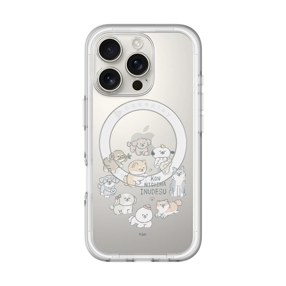 Slim Protection Premium Case with MagSafe［ Hello, It's Dog - All Together - Clear ］