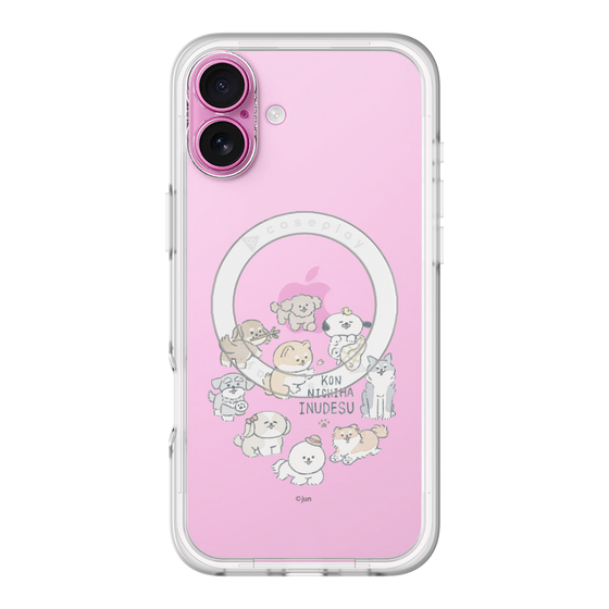 Slim Protection Premium Case with MagSafe［ Hello, It's Dog - All Together - Clear ］