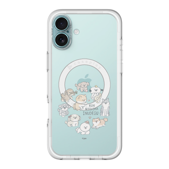 Slim Protection Premium Case with MagSafe［ Hello, It's Dog - All Together - Clear ］