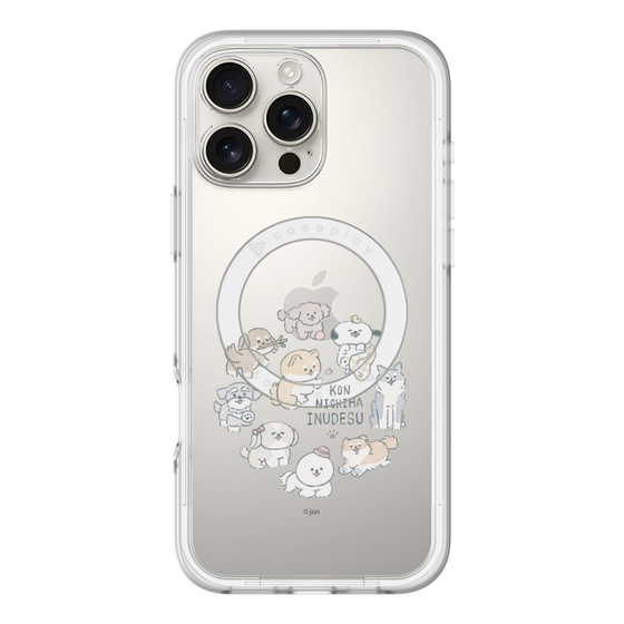 Slim Protection Premium Case with MagSafe［ Hello, It's Dog - All Together - Clear ］