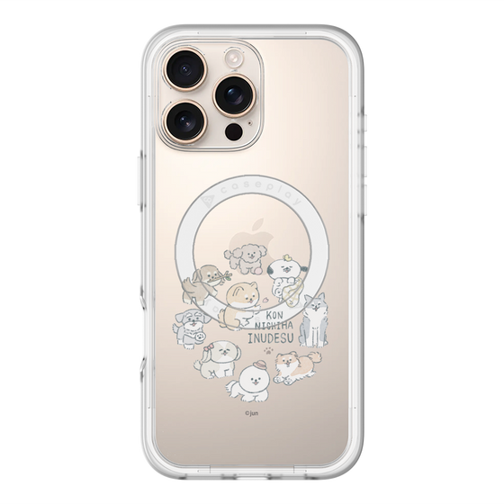 Slim Protection Premium Case with MagSafe［ Hello, It's Dog - All Together - Clear ］