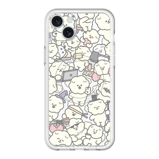 Slim Protection Premium Case with MagSafe［ Mossari Mosao - Fluffy - Clear ］