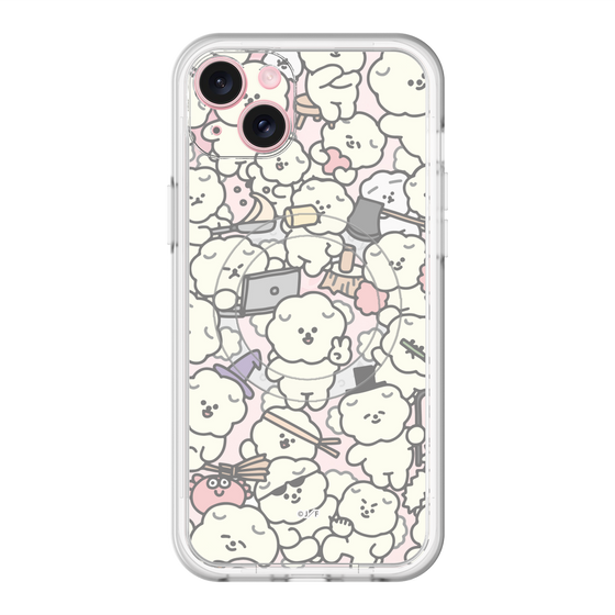 Slim Protection Premium Case with MagSafe［ Mossari Mosao - Fluffy - Clear ］