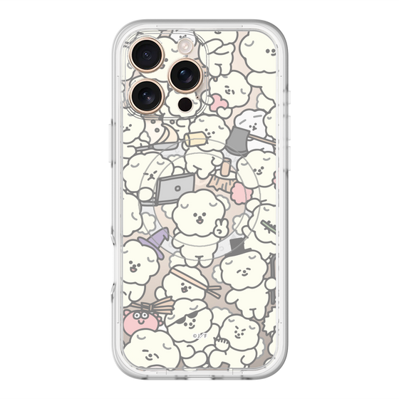 Slim Protection Premium Case with MagSafe［ Mossari Mosao - Fluffy - Clear ］