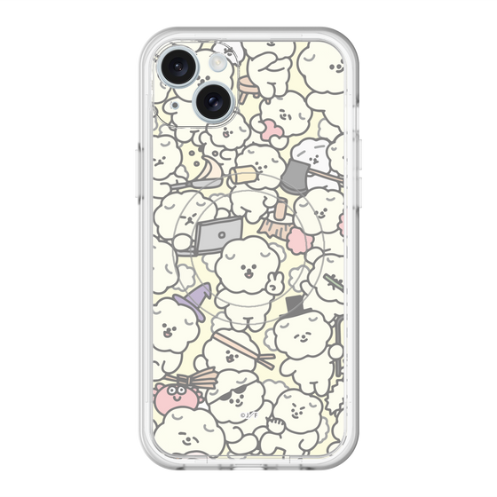 Slim Protection Premium Case with MagSafe［ Mossari Mosao - Fluffy - Beige ］