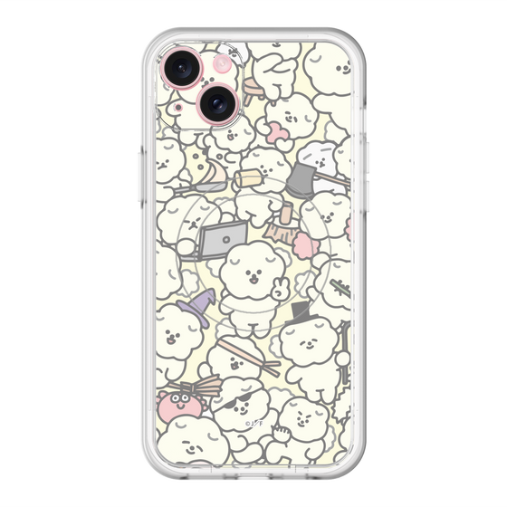 Slim Protection Premium Case with MagSafe［ Mossari Mosao - Fluffy - Beige ］