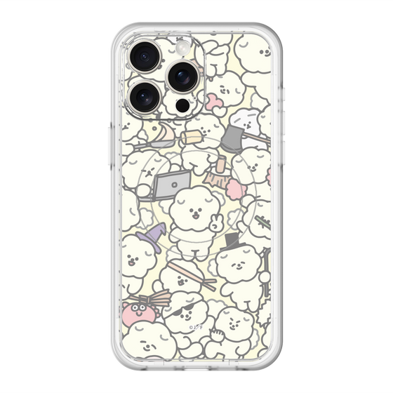 Slim Protection Premium Case with MagSafe［ Mossari Mosao - Fluffy - Beige ］