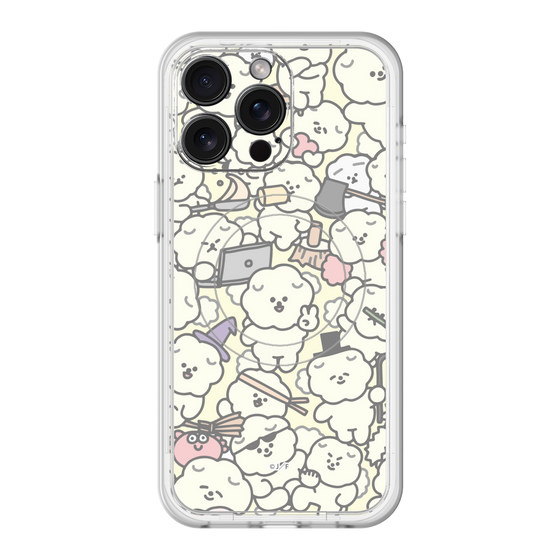 Slim Protection Premium Case with MagSafe［ Mossari Mosao - Fluffy - Beige ］