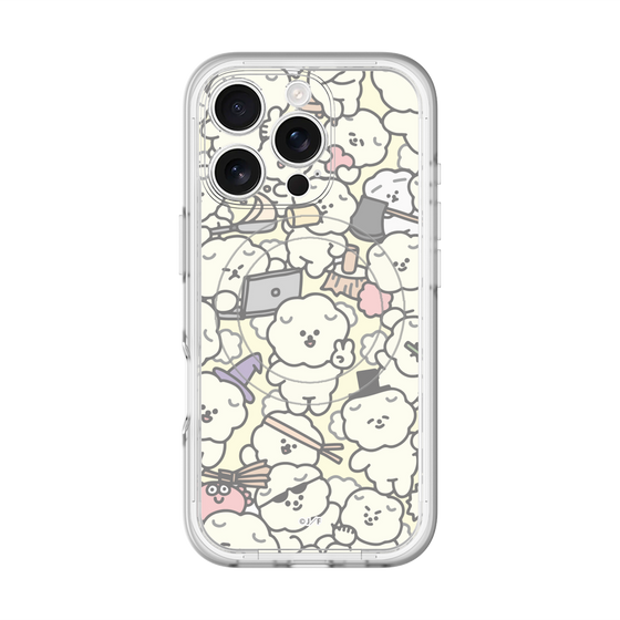 Slim Protection Premium Case with MagSafe［ Mossari Mosao - Fluffy - Beige ］