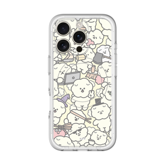 Slim Protection Premium Case with MagSafe［ Mossari Mosao - Fluffy - Beige ］