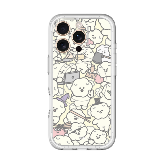 Slim Protection Premium Case with MagSafe［ Mossari Mosao - Fluffy - Beige ］