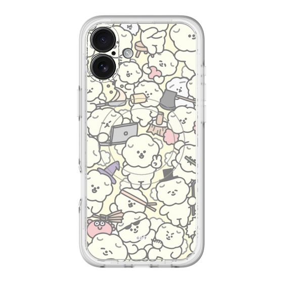 Slim Protection Premium Case with MagSafe［ Mossari Mosao - Fluffy - Beige ］