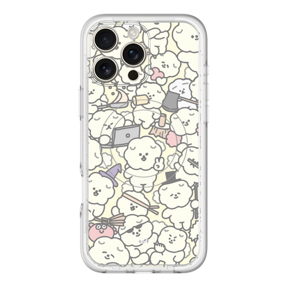 Slim Protection Premium Case with MagSafe［ Mossari Mosao - Fluffy - Beige ］